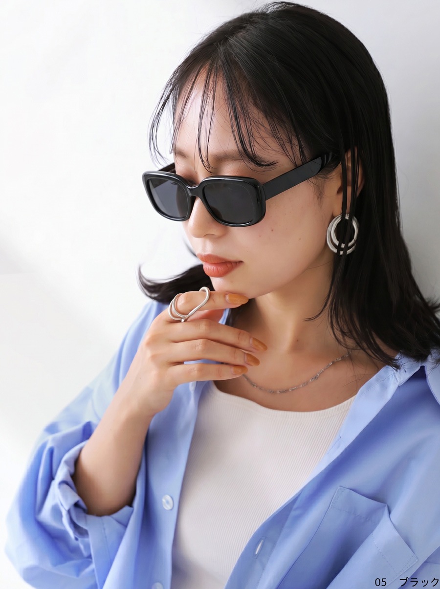 顔まわり即こなれ。サングラス メンズ UVカット 紫外線対策 スクエア