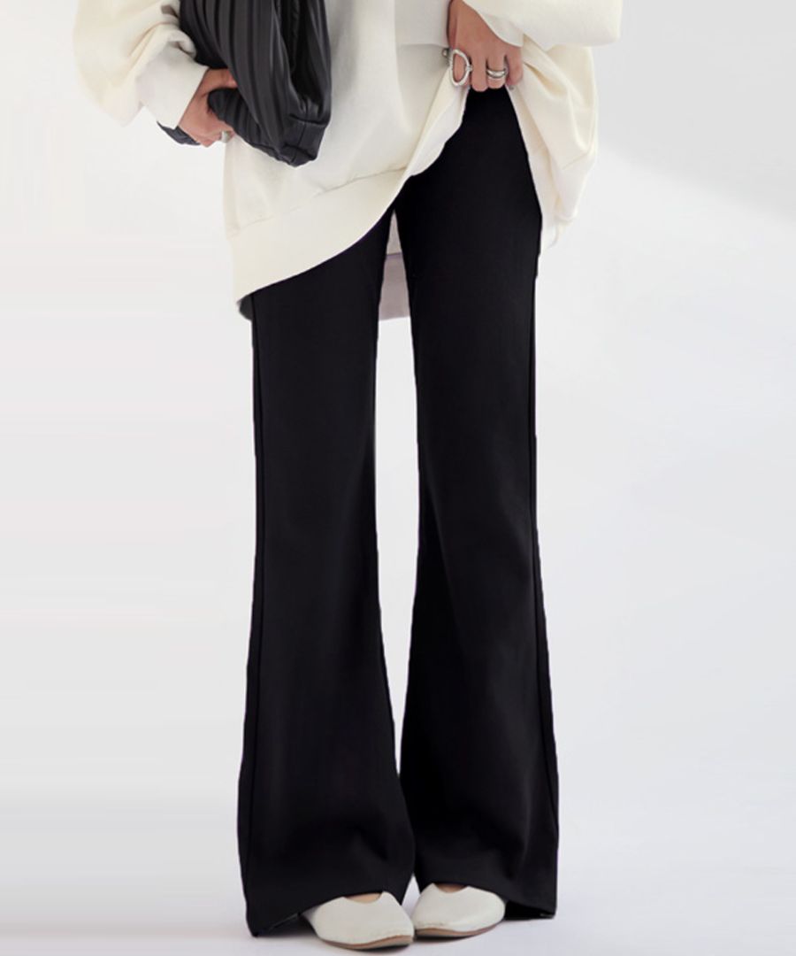 シュッと美シリーズ リブパンツ レディース パンツ・(500)メール