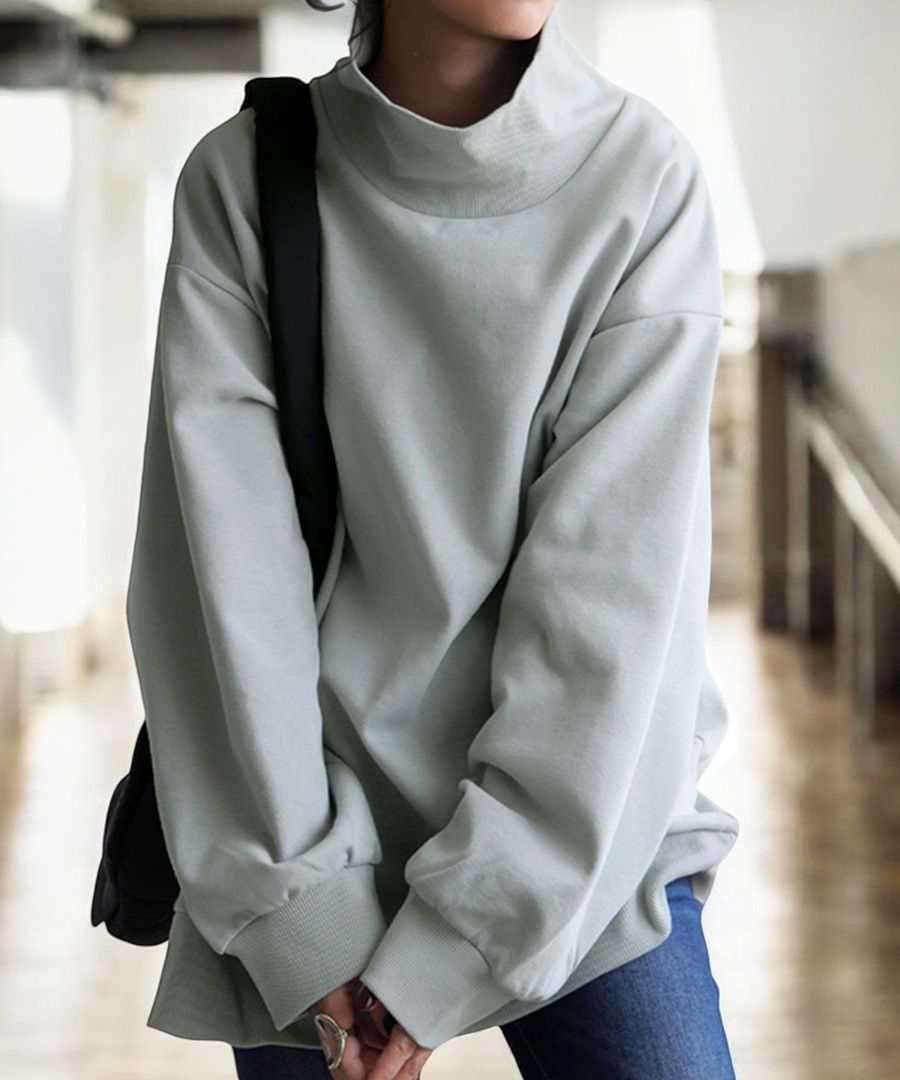 ハイネックトップス レディース トップス 長袖 送料無料・メール便不可