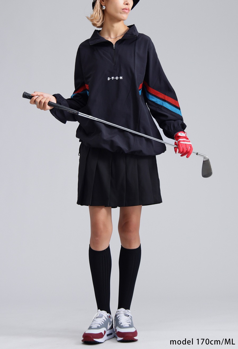 ANTIQUA GOLF×STCH 配色ラインプルオーバー 送料無料・再入荷 (100