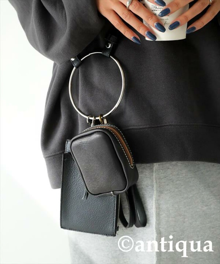 本革 日本製 ミニポーチ マチあり ミニマリスト 送料無料・メール便