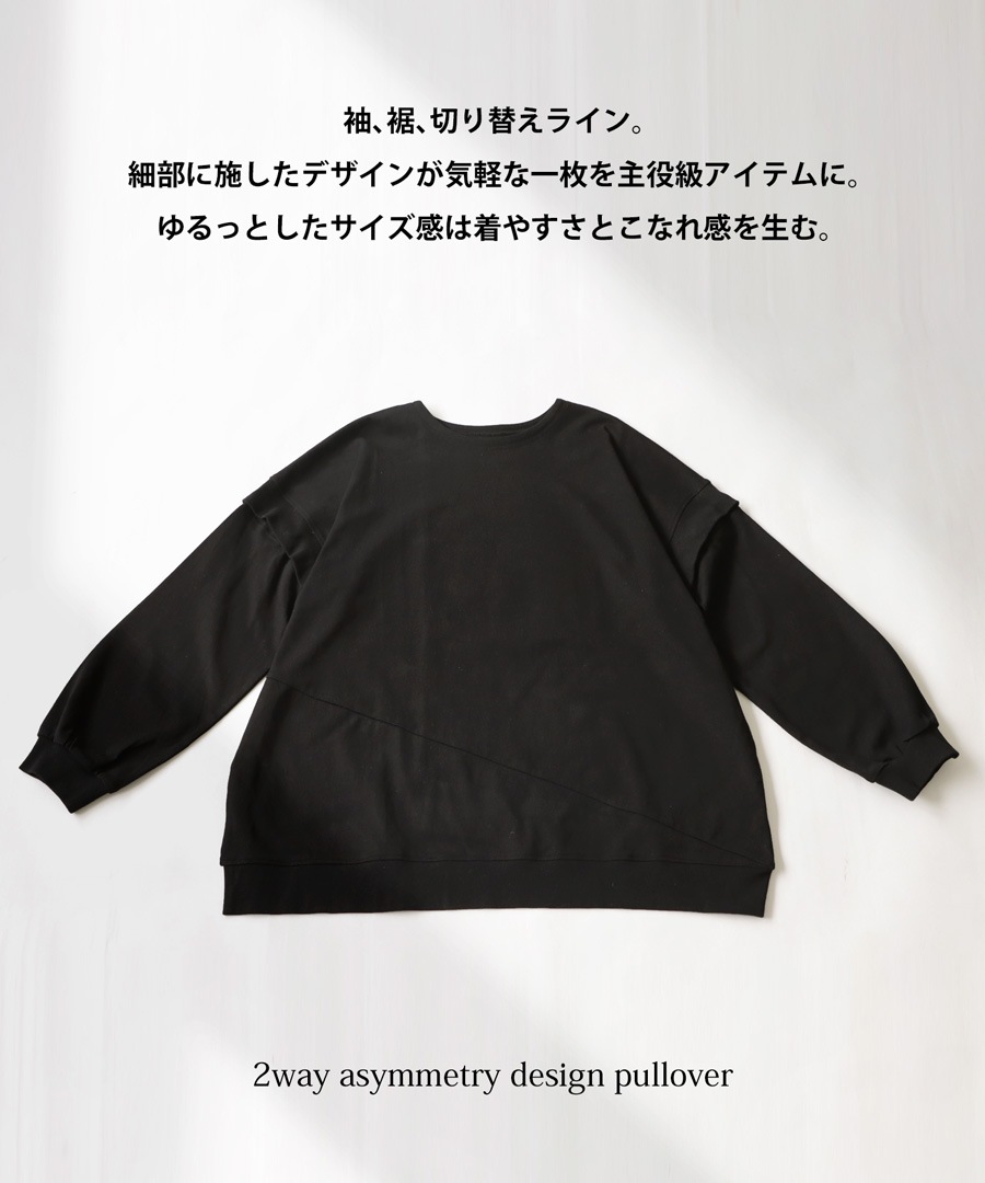2WAYバスクプルオーバー レディース トップス 綿100・メール便不可