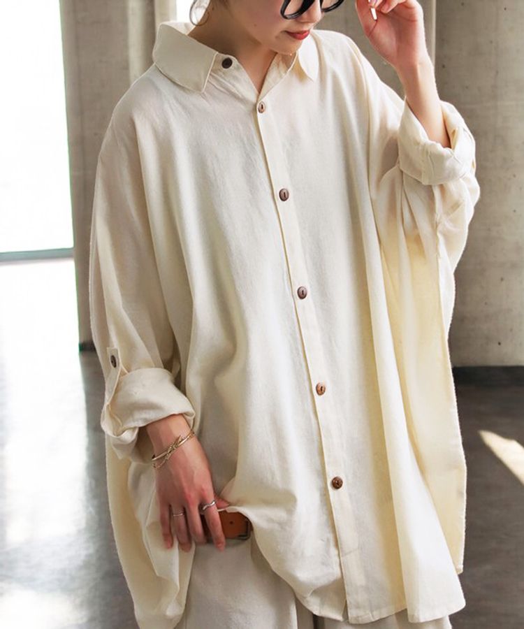 うさとの服　トップス　羽織り　生成り　手織り　コットン100% 26_000000026198.jpg?1741764303