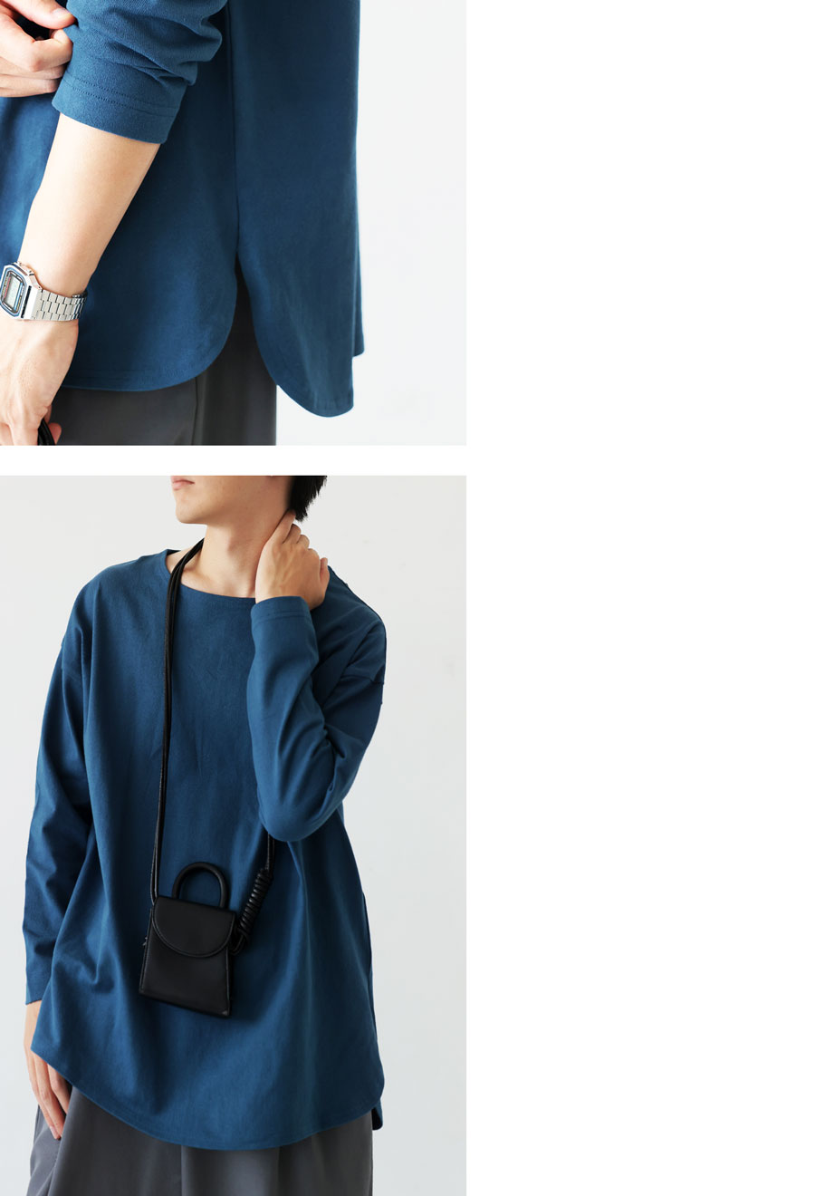 【新品定価2.7万】ESTNATION　COLUMN 長袖トップ 綿麻　M フットボールロンT ロンT メンズ トップス 長袖 綿・再販。(100