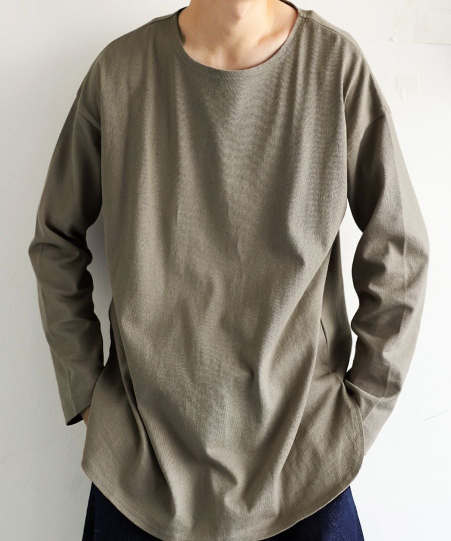 ロンT 綿100 抗菌防臭 メンズ 長袖 カットソー 無地・再入荷 (80