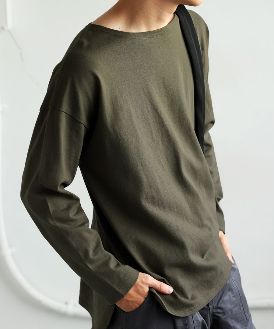 ロンT 綿100 抗菌防臭 メンズ 長袖 カットソー 無地・再入荷 (80