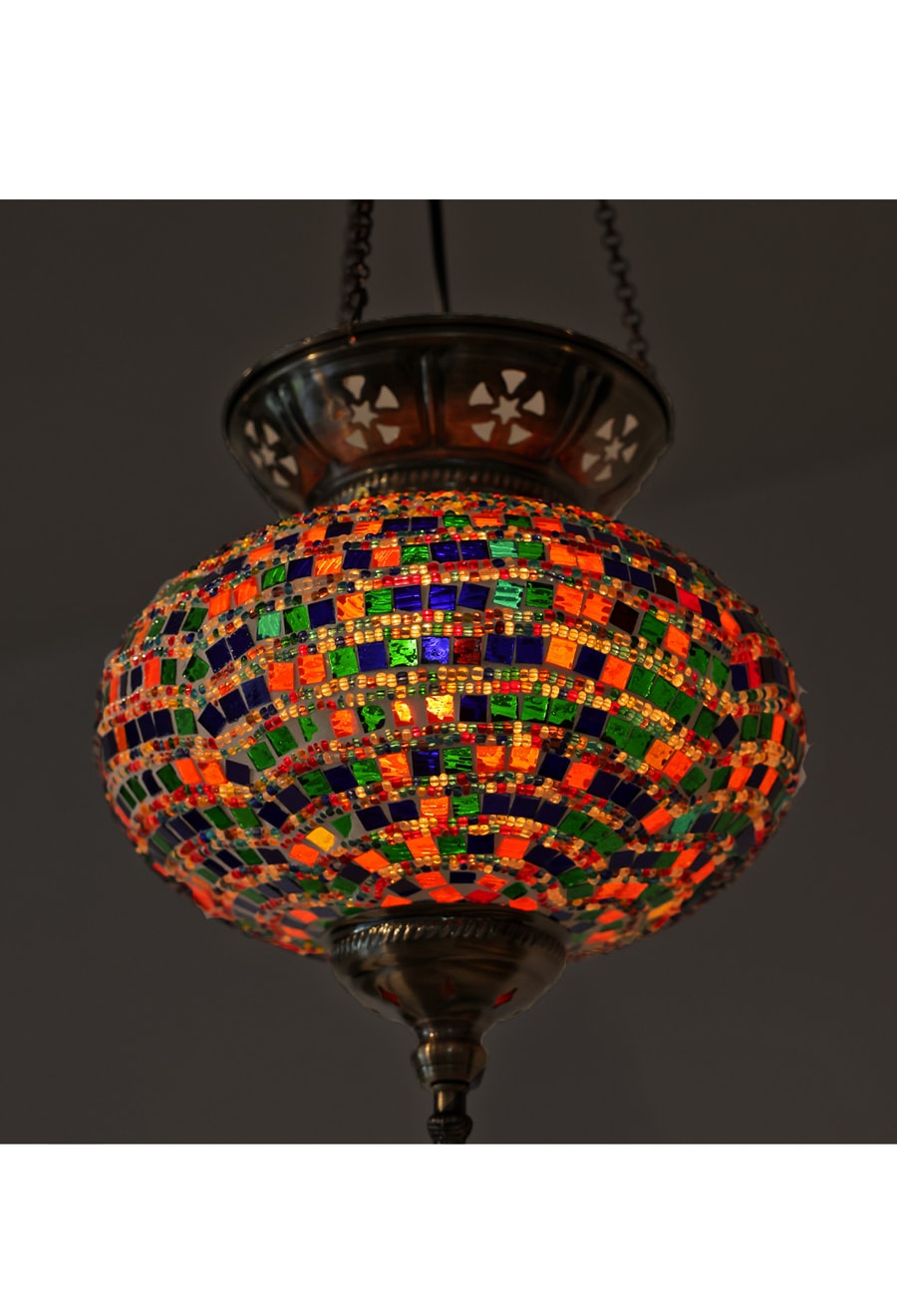 モザイクガラス トルコランプ オーバル L ライト 送料無料・メール便