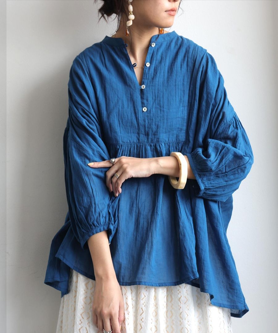 再入荷予定有!インド綿 シアーシャツ レディース トップス 送料無料