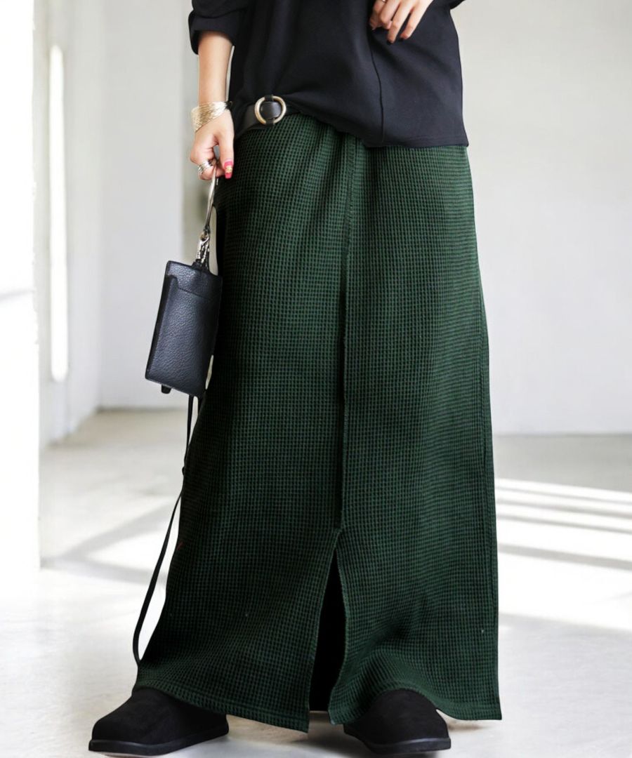 まぁさん 鬼ワッフル ロングスカート レディース スカート・再販。メール