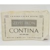 ZEISS IKON CONTINA INSTRUCTION BOOK �ʥĥ����������� ����ƥ��� �Ѹ�ʸ�������