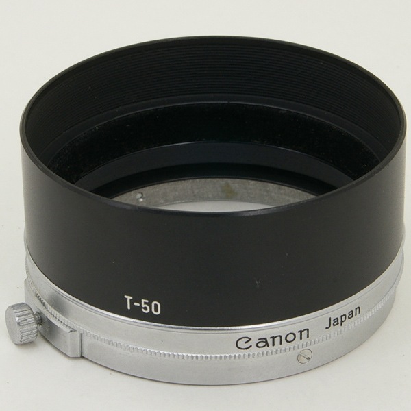 CANON-L 50mmF1.8オールクロームタイプ純正メタルフード付き キヤノン（Canon） CANON LENS 50mm f1.8 レンズ Lマウント : 富士見