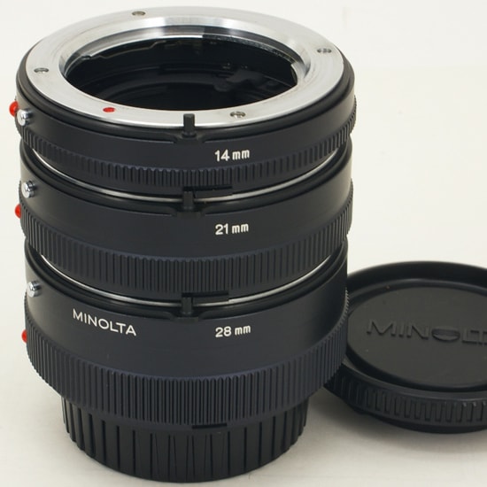 SSĶòߡMINOLTA AUTO EXTENSION TUBE 14mm21mm28mm set ޥ˥奢ߥΥ륿SR/MC/MDѡ֥󥰥å