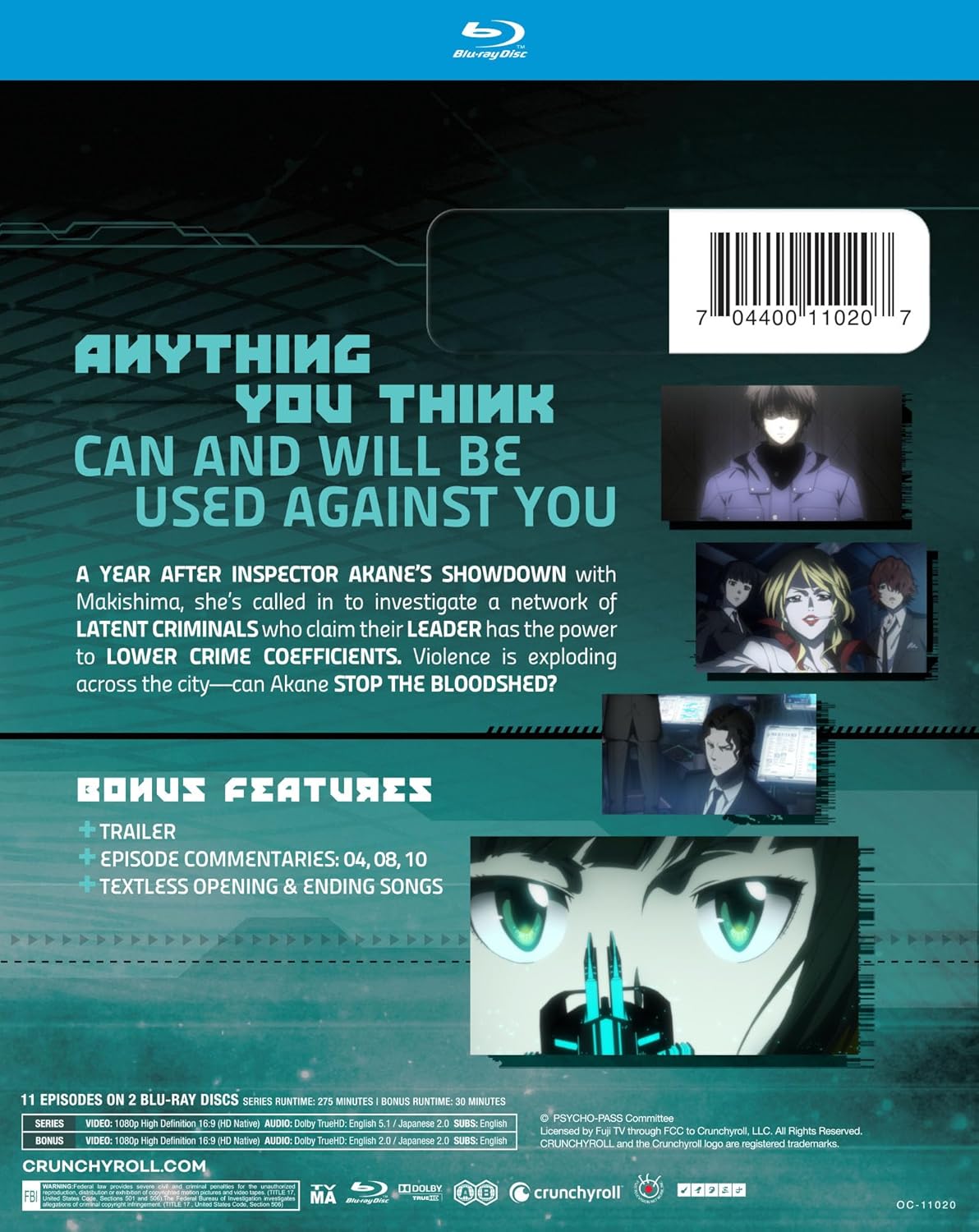 PSYCHO-PASS サイコパス 2 （第2期） コンプリート DVD-BOX （全11話 275分） タツノコプロ アニメ [DVD] [Import] ggw725x Amazon.co.jp: PSYCHO-PASS サイコパス 2 (第2期) コンプリート