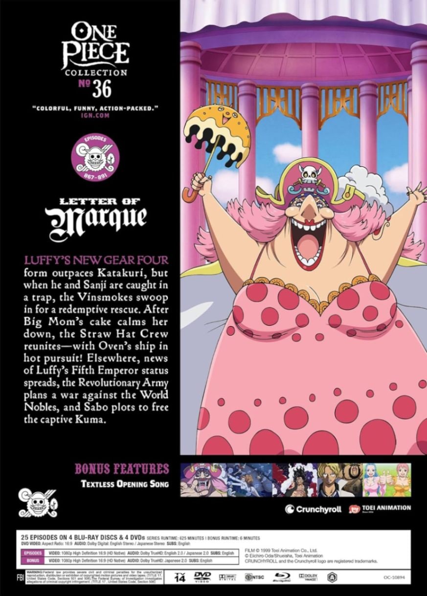 BD+DVD ONE PIECE ワンピース パート36 867-891話コンボパック