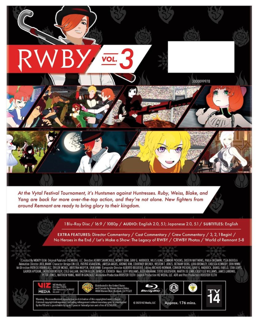 BD RWBY ルビーVolume 3(第3期) 1-12話BOXセット | ブルーレイ