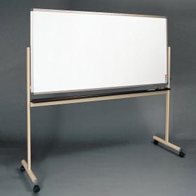 品番:AKWW-1809<br>品名:脚付回転タイプ(W1800×H900)両面ホーローホワイトボード(アルミ枠)