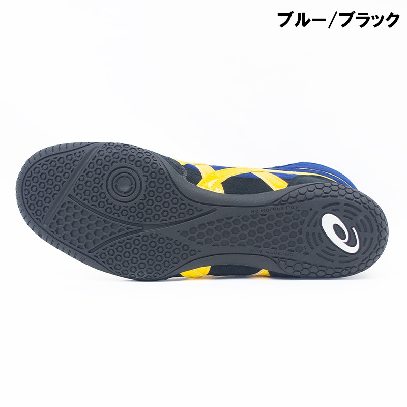 ASICS レスリングシューズ ネイビー　名前の刺繍が入ってます。 Amazon.co.jp: 25.0cm ネイビー×ホワイト×ゴールド アシックス