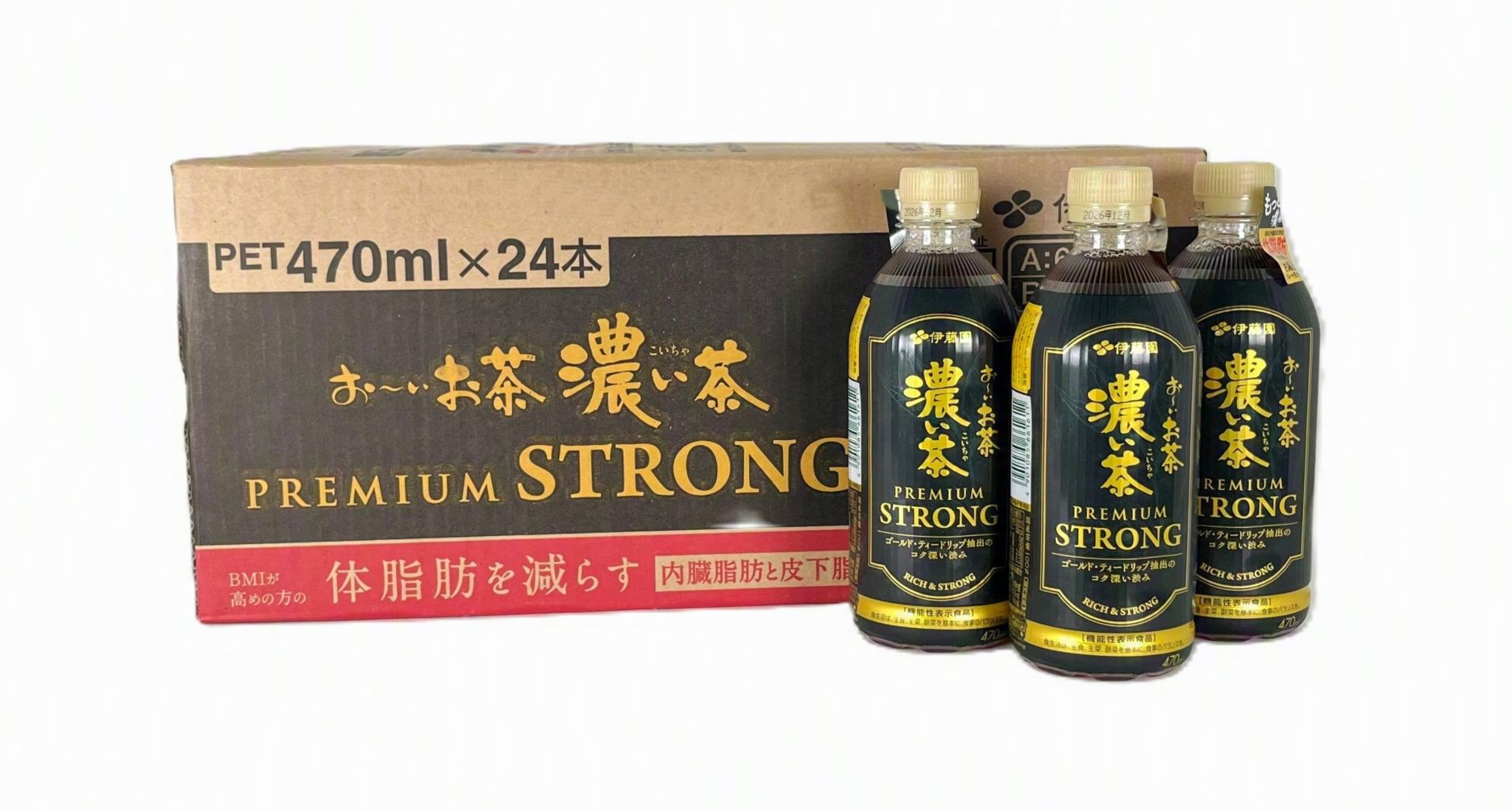 お～いお茶 濃い茶 PREMIUM STRONG　２４本セット