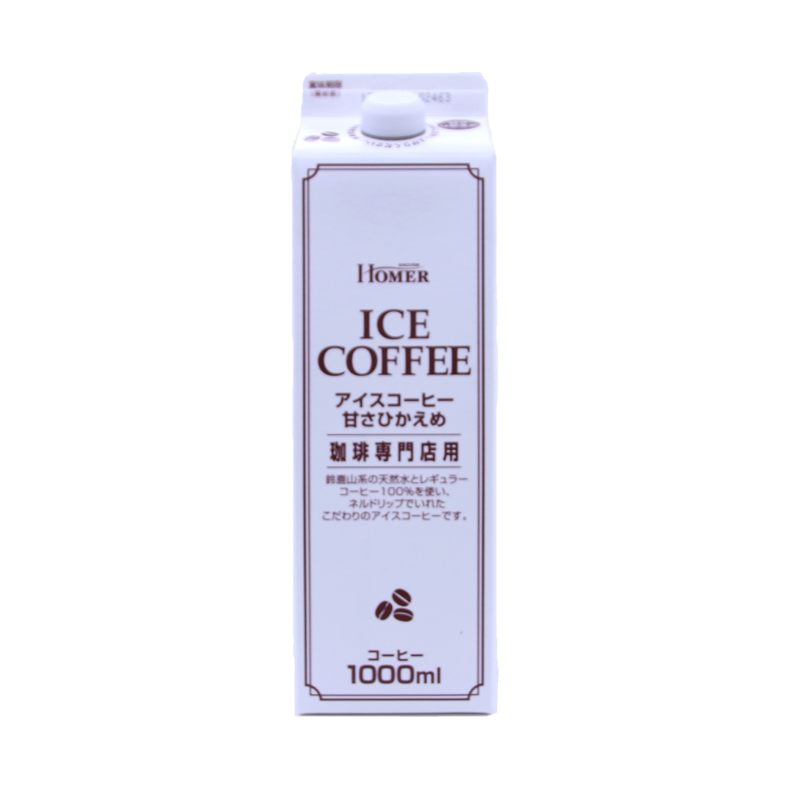 ホーマーコーポレーション アイスコーヒー珈琲専門店用　甘さひかえめ 　１０００ｍｌ