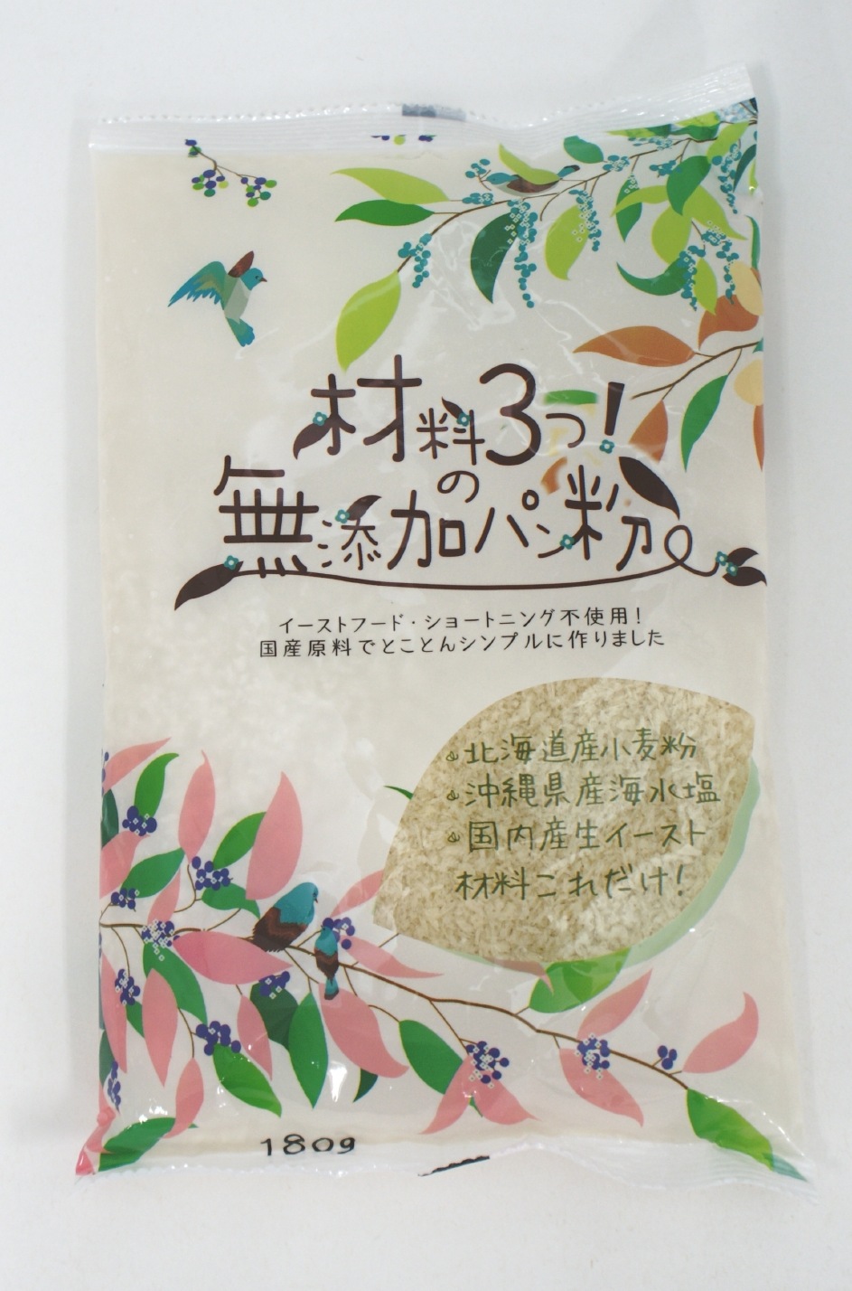 三木食品　材料３つ！の無添加パン粉　１８０ｇ