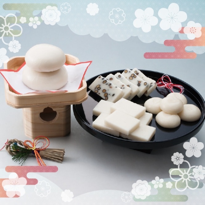 招福鏡餅セット 白タイプ