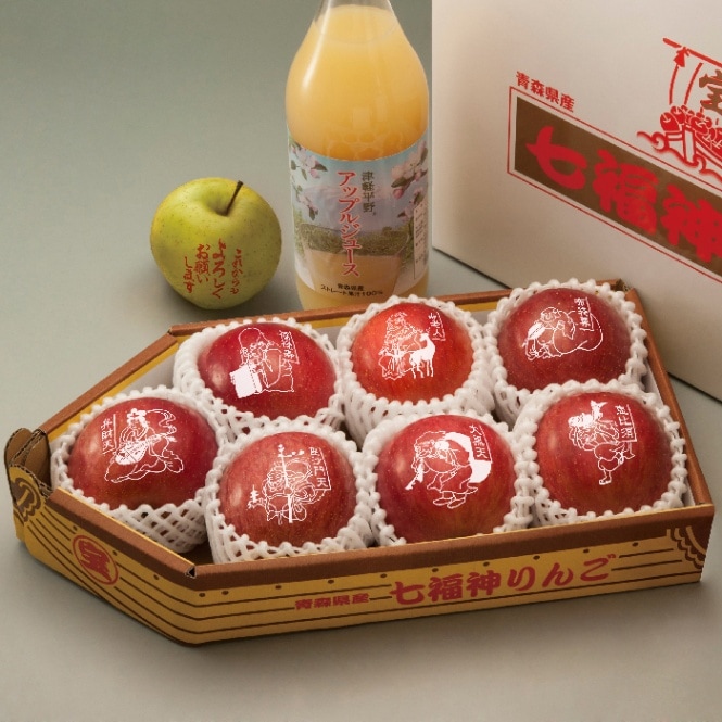七福神りんごとジュースの詰合せ