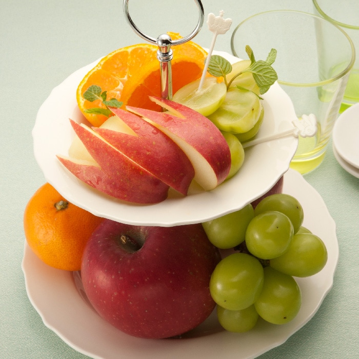 シャインマスカットとりんごとみかん