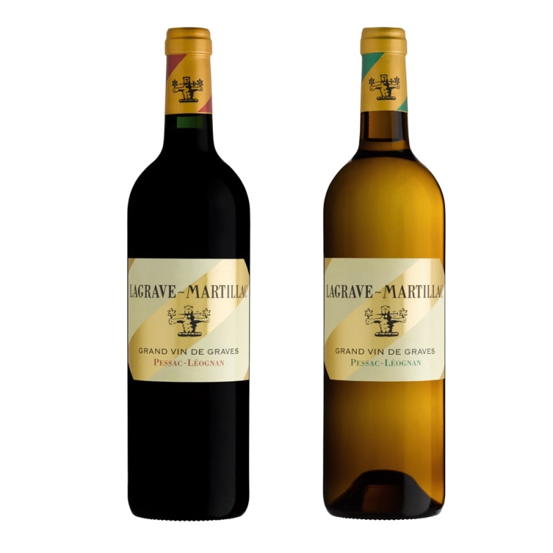 ボルドー銘醸ワイン　紅白セット　「ラグラーブ　マルティヤック」　(750ml x 2本）
