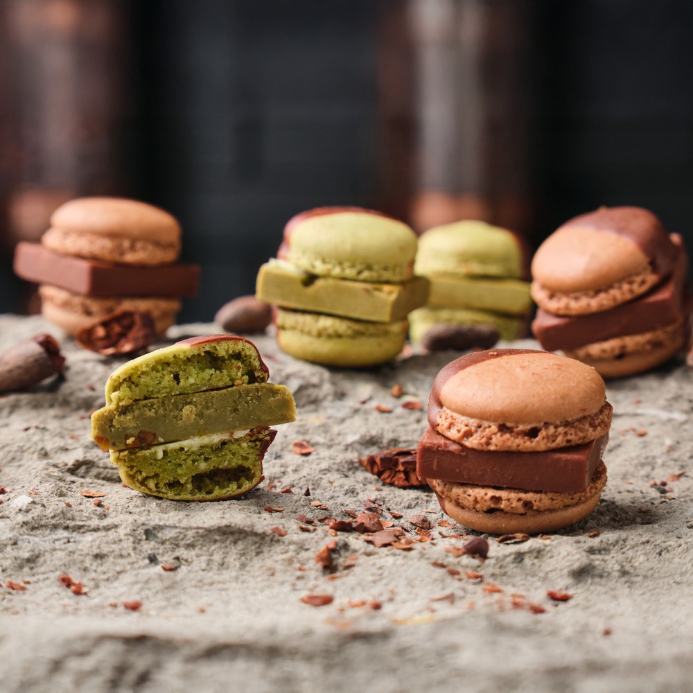 MAMEIL NAMA CHOCOLATE MACARON（生チョコレートマカロン）?Choco＆Pistachio?計6個