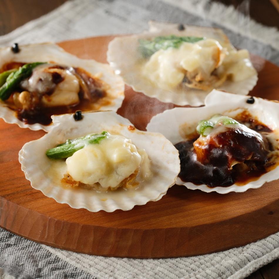 北海道産帆立グラタン・デミグラスチーズ焼き