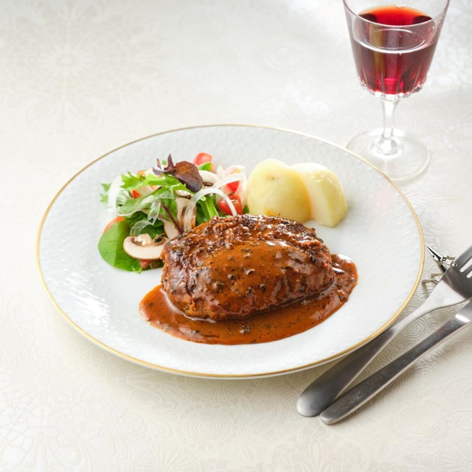 ミシュラン1つ星レストラン「アムール」後藤シェフ監修　黒トリュフデミソースハンバーグ 5個