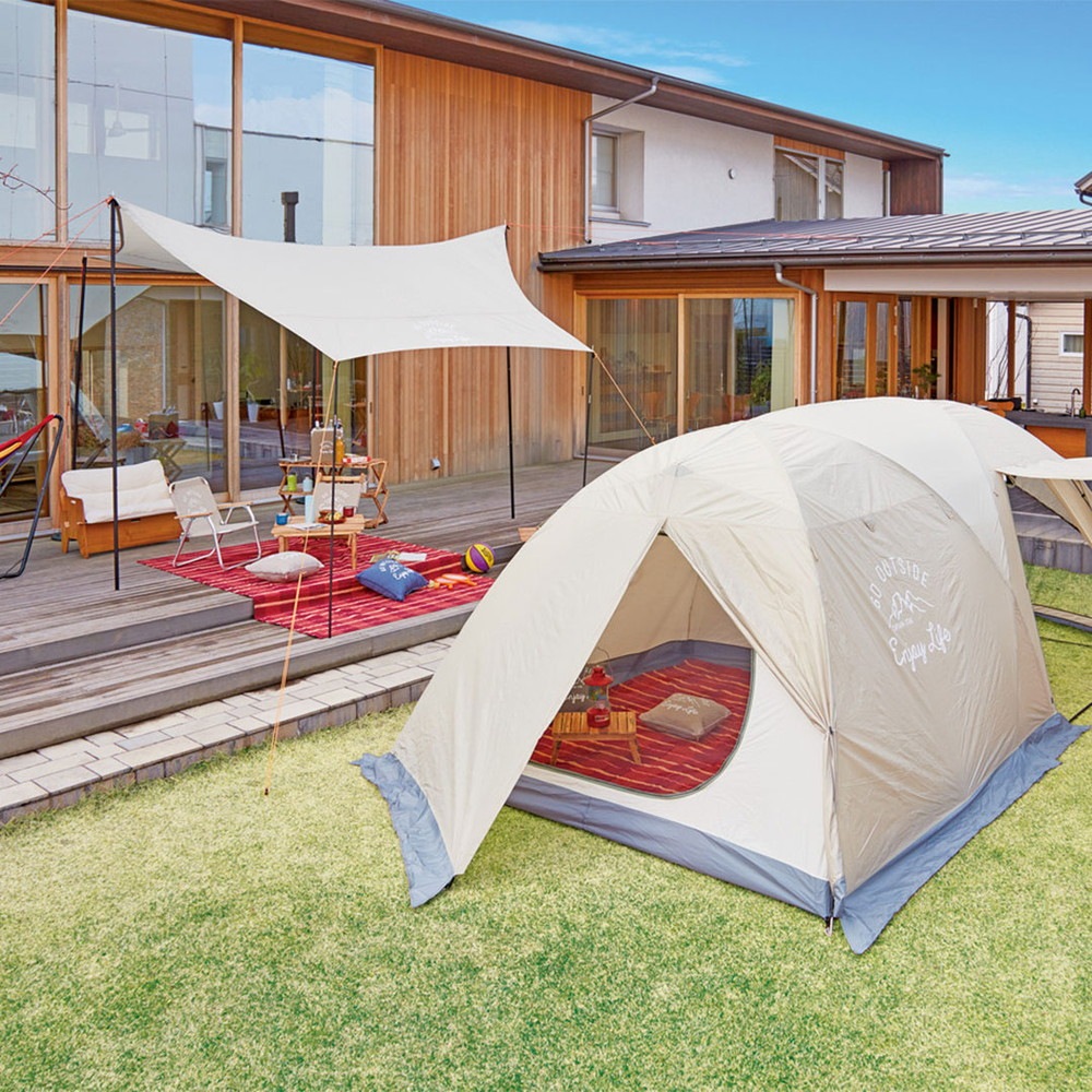 キャプテンスタッグ モンテ ダブルステンレスマグカップ350(レッド)