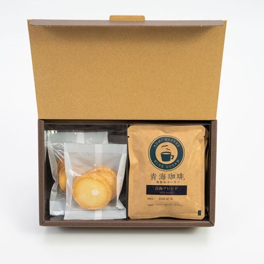 【青海珈琲ギフト】ドリップバッグ5個、クッキー 5個セット