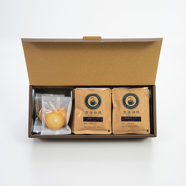 【青海珈琲ギフト】ドリップバッグ10個、クッキー 5個セット