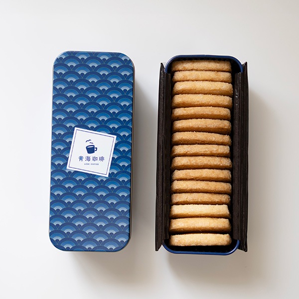青海珈琲のオリジナルクッキー缶とドリップバッグ5個セット（送料込み※一部地域を除く）