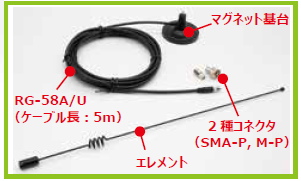 NASA純正アンテナ(中古)➕マグネット基台(新品) 中古】【壁掛け用品あり】ZX-DCL-S(3)CS-(1)(S) NTT αZX マルチ