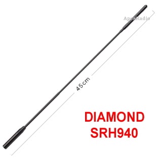 SRH940 50/144/ 430MHz帯＆ AM/FMエアーバンド/他【45cm】【SMA