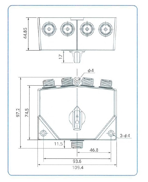 予約】CS-401 同軸切換器（1回路4接点） 同軸スイッチ ダイワ