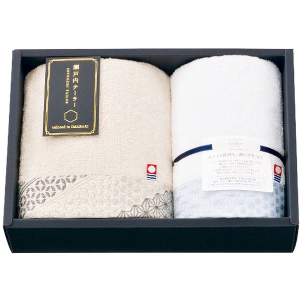 瀬戸内テーラー フェイス・ウォッシュタオルセット ベージュ