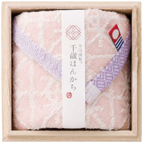 今治謹製 千歳はんかち ミニタオル ピンク