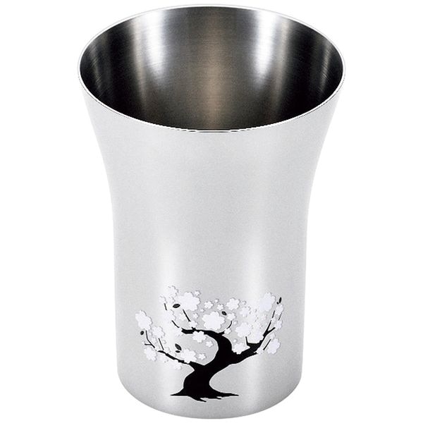 燕熟の技 感温ステンレスタンブラー300ml 桜