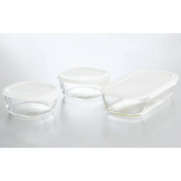 ハリオ 耐熱ガラス製保存容器Sサイズ3点セット