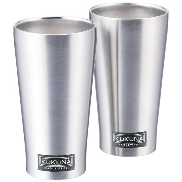 ククナ ステンレスタンブラー350ml2客セット(サテン)