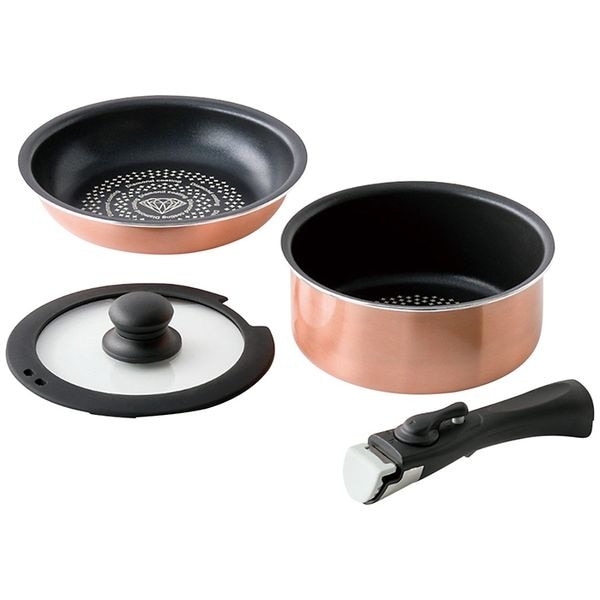 ククナ ダイヤモンドコート着脱鍋4点セットA