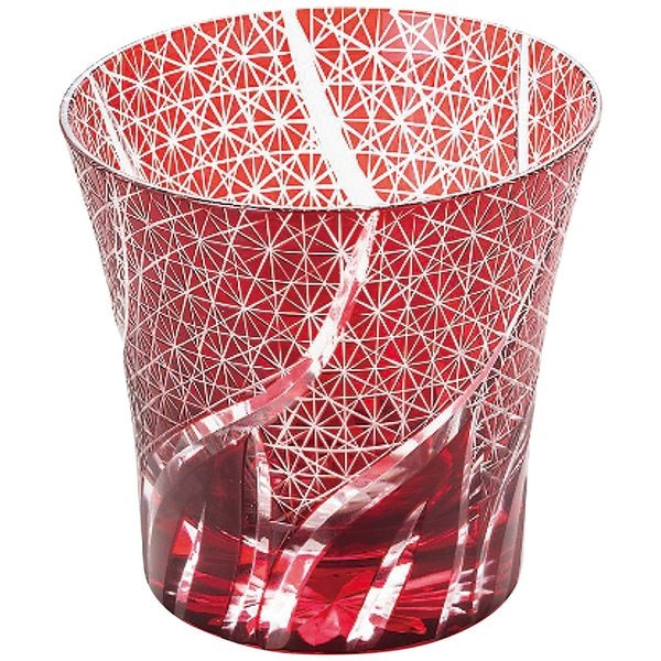 手づくり切子タンブラー ルビーレッド