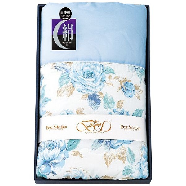 ベストセレクション シルク混肌布団 ブルー