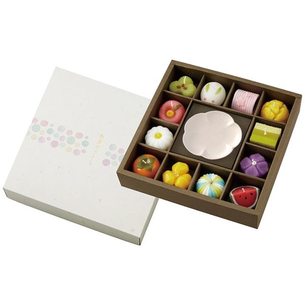 カメヤマ 和菓子型キャンドル・皿セット