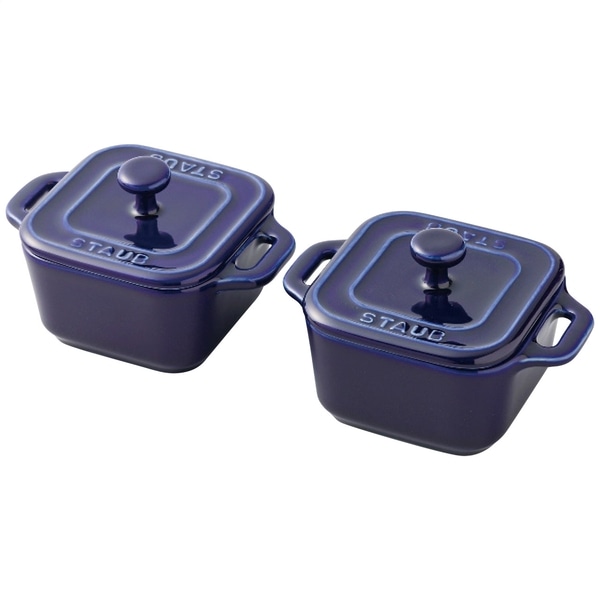 ストウブ スクエアココットペア ブルー