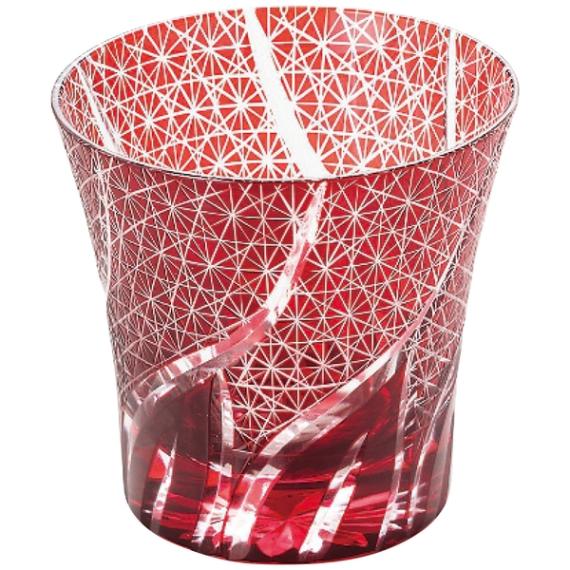 手づくり切子タンブラー ルビーレッド