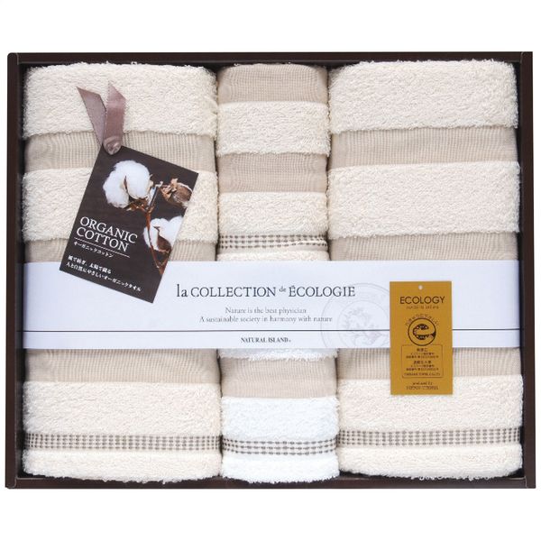 泉州インディアオーガニックⅡ バス・フェイスタオルセット